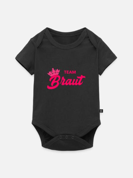Team Braut - Baby Premium Kurzarmbody - Schwarz