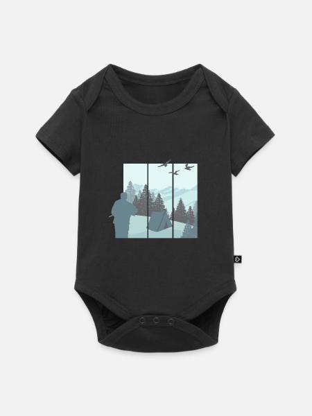 Tenten en de natuur - Baby Premium kortärmad bodysuit - svart