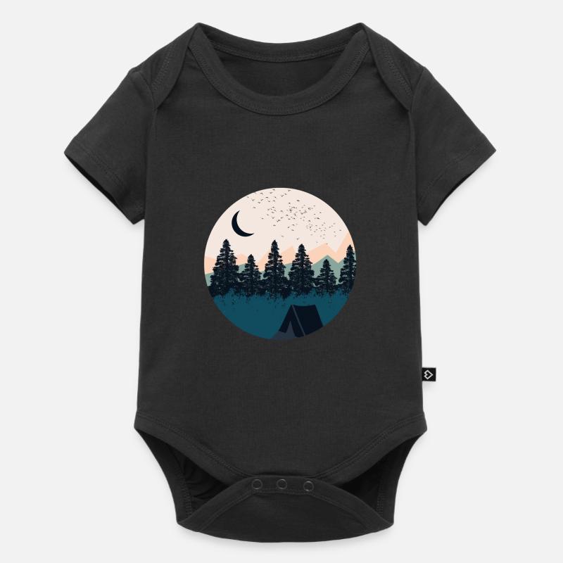 Montagnes et nature - Body à manches courtes Premium Bébé - noir