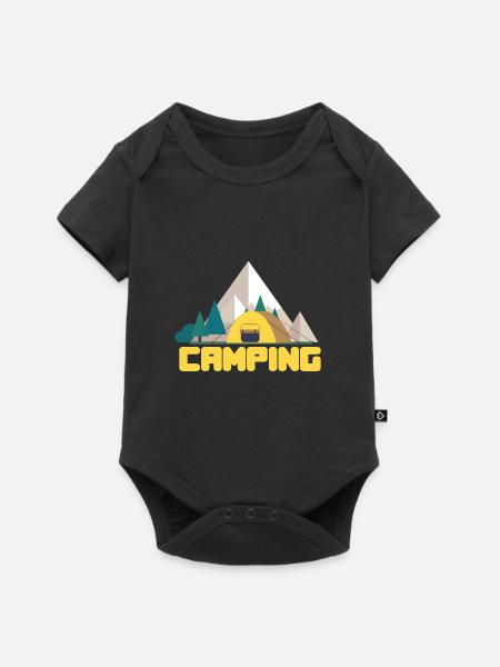 Camping and camping - Baby Premium short-sleeve bodysuit - black