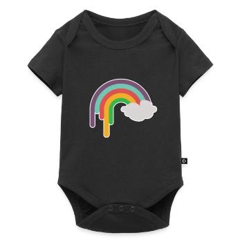 arc en ciel - Body à manches courtes Premium Bébé - noir - Devant