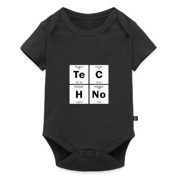 Techno - Baby Premium Kurzarmbody - Schwarz - Vorne