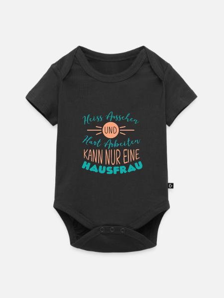 Hausfrau - Baby Premium Kurzarmbody - Schwarz