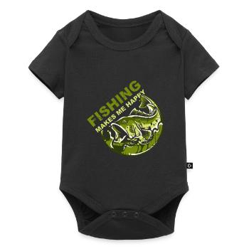 Angler - Baby Premium Kurzarmbody - Schwarz - Vorne