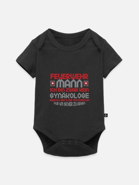 Feuerwehr - Baby Premium Kurzarmbody - Schwarz