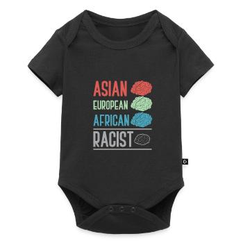 Contre le racisme - Body à manches courtes Premium Bébé - noir - Devant
