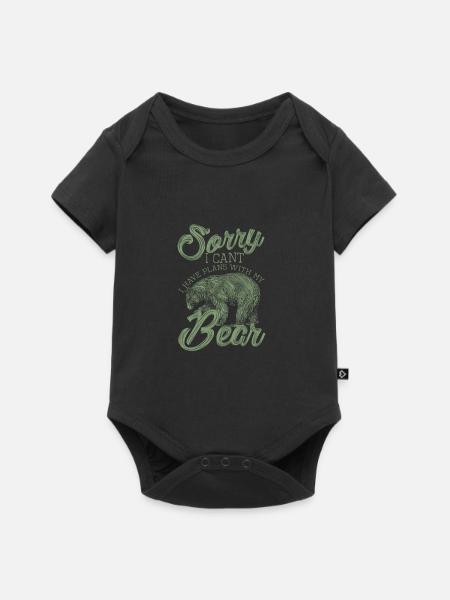 Ours - Body à manches courtes Premium Bébé - noir