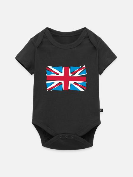 Crazy Union Jack - Baby Premium short-sleeve bodysuit - black