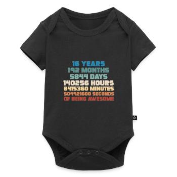 16th birthday - Baby Premium short-sleeve bodysuit - black - Front
