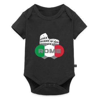 Rom - Baby Premium Kurzarmbody - Schwarz - Vorne