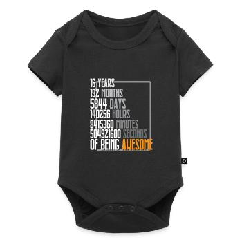 16ème anniversaire - Body à manches courtes Premium Bébé - noir - Devant