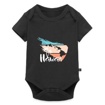 Hawaii - Baby Premium Kurzarmbody - Schwarz - Vorne