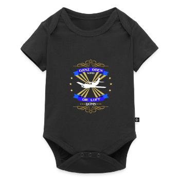 Propellerflugzeug ganz oben wird die Luft dünn - Baby Premium Kurzarmbody - Schwarz - Vorne