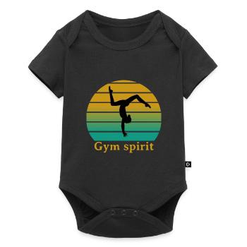 Gym spirit - Body à manches courtes Premium Bébé - noir - Devant