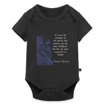 Cite Darwin Biology Theory of Evolution - Baby Premium short-sleeve bodysuit - black - Front