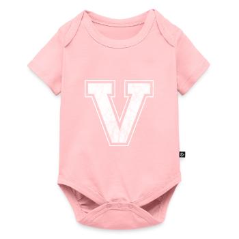 Letter V - Baby Premium short-sleeve bodysuit - rose - Front