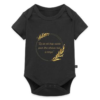 Rire et Sourire - Body à manches courtes Premium Bébé - noir - Devant