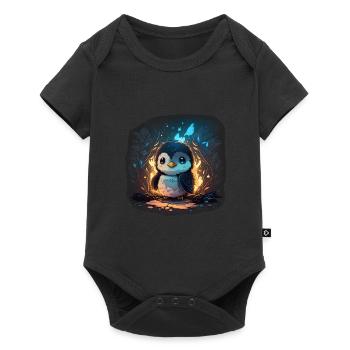 Cute Penguin - Baby Premium short-sleeve bodysuit - black - Front
