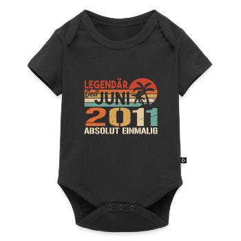 Legendär seit Juni 2011 - Geburtstag 2011 - Baby Premium Kurzarmbody - Schwarz - Vorne