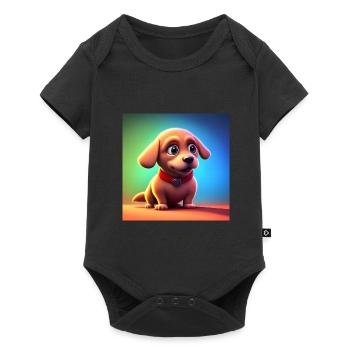 ADORABLE LITTLE CHEERFUL DOG - Baby Premium short-sleeve bodysuit - black - Front