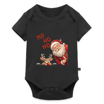 ho ho ho Santa Claus - Body à manches courtes Premium Bébé - noir - Devant