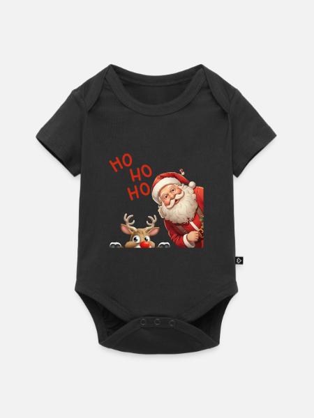 ho ho ho Santa Claus - Baby Premium short-sleeve bodysuit - black