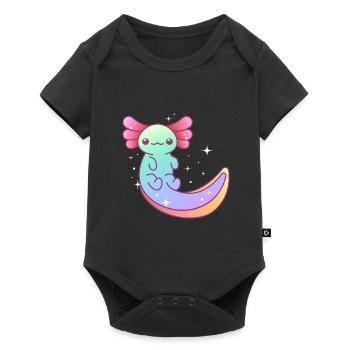 Axolotl Happy Design coloré pour les amateurs d’axolotl - Body à manches courtes Premium Bébé - noir - Devant