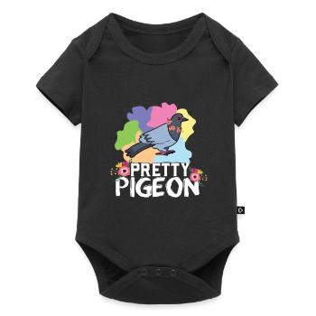 Pretty pigeon design for pigeon fanciers - Baby Premium short-sleeve bodysuit - black - Front
