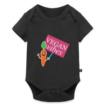 Design Vegan Vibes pour les fiers végétaliens - Body à manches courtes Premium Bébé - noir - Devant