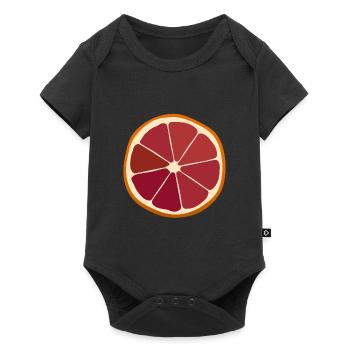 Eine Scheibe der Blutorange - Baby Premium Kurzarmbody - Schwarz - Vorne