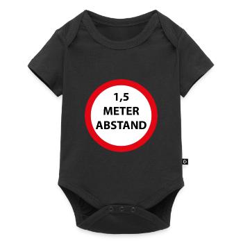 1,5 mètre de distance Corona Vélo Cadeau de virus - Body à manches courtes Premium Bébé - noir - Devant