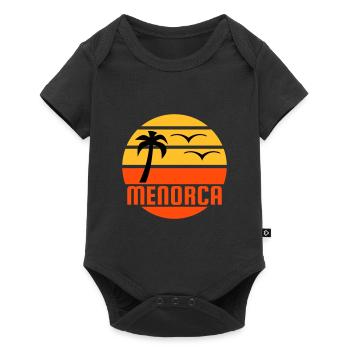 Menorca (sun, palm tree, birds) - Baby Premium short-sleeve bodysuit - black - Front