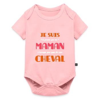 Maman s'occupe pas que du cheval - Body à manches courtes Premium Bébé - rose - Devant