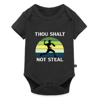 Baseball Baseball Bat Catch Ball - Body à manches courtes Premium Bébé - noir - Devant