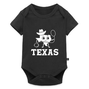 Cooles Texas-Kartendesign für stolze Texaner - Baby Premium Kurzarmbody - Schwarz - Vorne