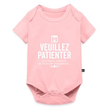 Humour Geek Veuillez Patienter Prochaine en Cours - Body à manches courtes Premium Bébé - rose - Devant