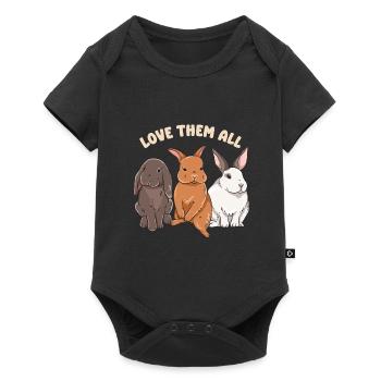 Conception de lapin mignon pour les propriétaires de lapins - Body à manches courtes Premium Bébé - noir - Devant
