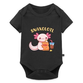 Snaxolotl Pun Design for Axolotl Lovers - Baby Premium short-sleeve bodysuit - black - Front