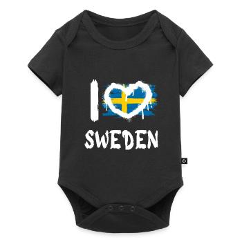 J’aime la Suède / J’aime la Suède Pays - Body à manches courtes Premium Bébé - noir - Devant