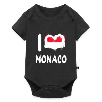J’aime Monaco / J’aime Monaco Pays Pays - Body à manches courtes Premium Bébé - noir - Devant