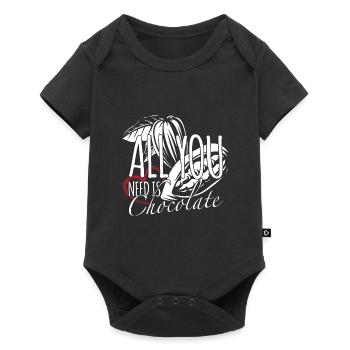 Schokolade - Baby Premium Kurzarmbody - Schwarz - Vorne