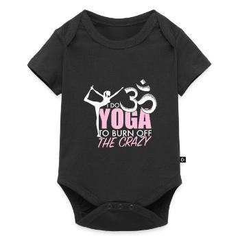 Yoga für Verrückte - Baby Premium Kurzarmbody - Schwarz - Vorne