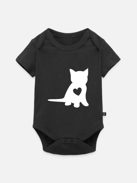 Kätzchen - Baby Premium Kurzarmbody - Schwarz