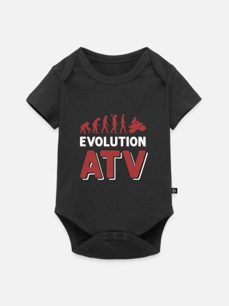 Quad Evolution Quadfahrer - Baby Premium Kurzarmbody - Schwarz