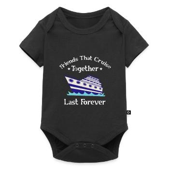 Kreuzfahrt mit Freunden Kreuzfahrtschiff - Baby Premium Kurzarmbody - Schwarz - Vorne