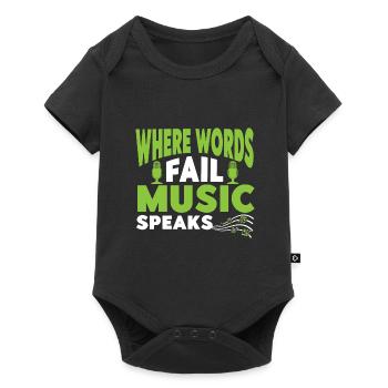 Musician Music Rhythm Clef - Baby Premium short-sleeve bodysuit - black - Front
