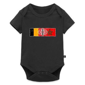 Morocco Belgium Moroccan Flag ey Belgian - Baby Premium short-sleeve bodysuit - black - Front