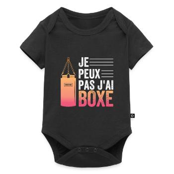 Amusant Je peux pas J'ai boxe - Body à manches courtes Premium Bébé - noir - Devant