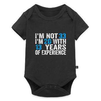 33 Years Old Birthday Funny Birthday Idea Humor 33 - Baby Premium short-sleeve bodysuit - black - Front