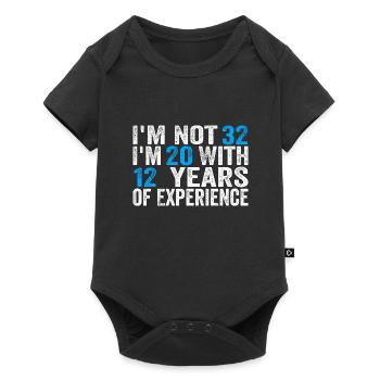 32 Years Old Birthday Funny Birthday Idea Humor 32 - Baby Premium short-sleeve bodysuit - black - Front